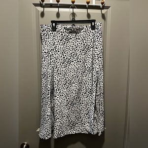Black and white polka dot skirt